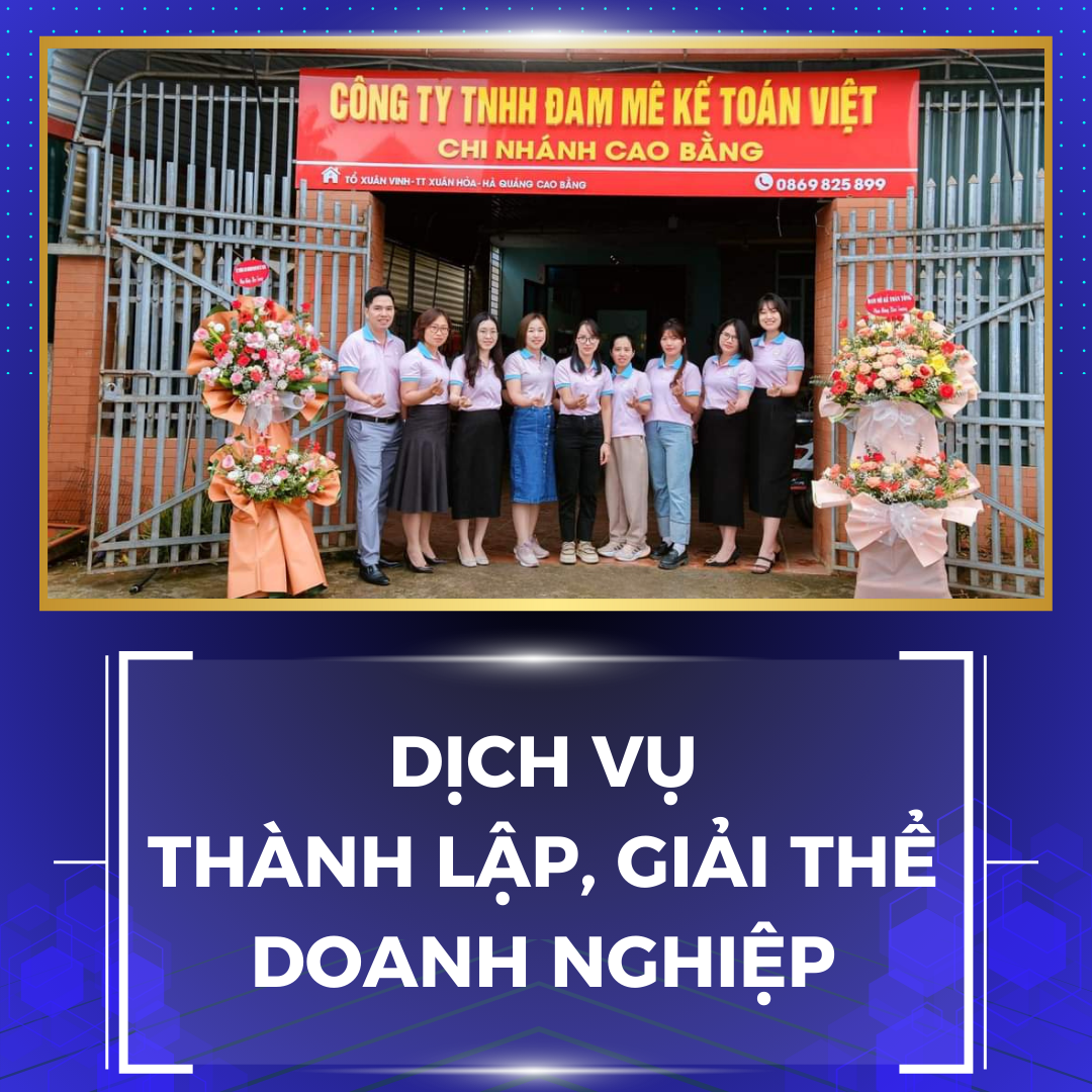 DỊCH VỤ THÀNH LẬP, GIẢI THỂ DOANH NGHIỆP